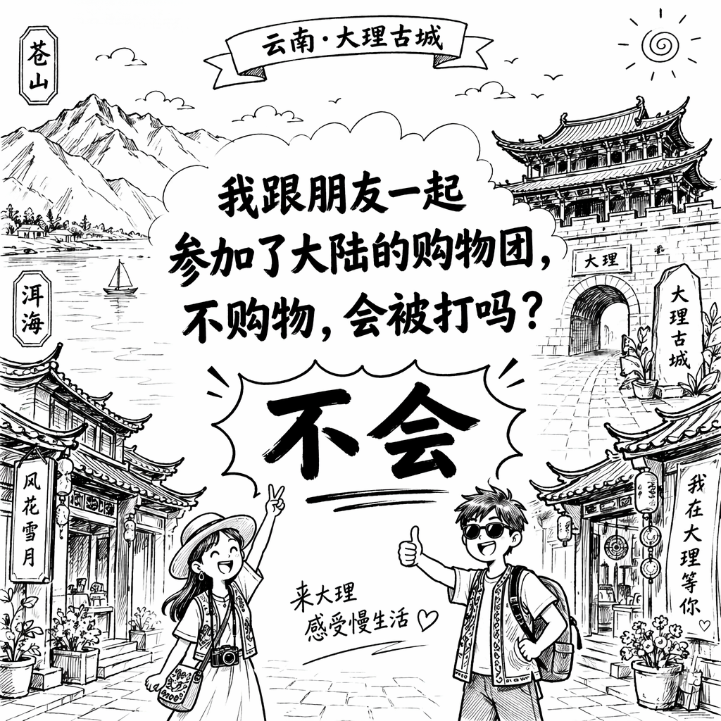 在中国不小心参加了购物团，我不购物会被打吗？
